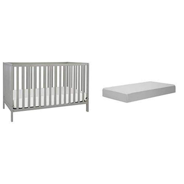 Union Convertible Crib and Toddler Mattress (Gray)