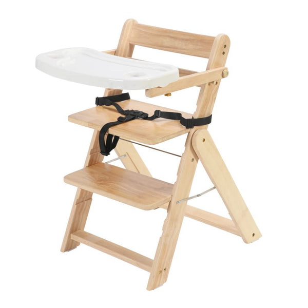 Adjustable Wooden High Chair for Babies and Toddlers Dining Highchair (1-12 Years Old)