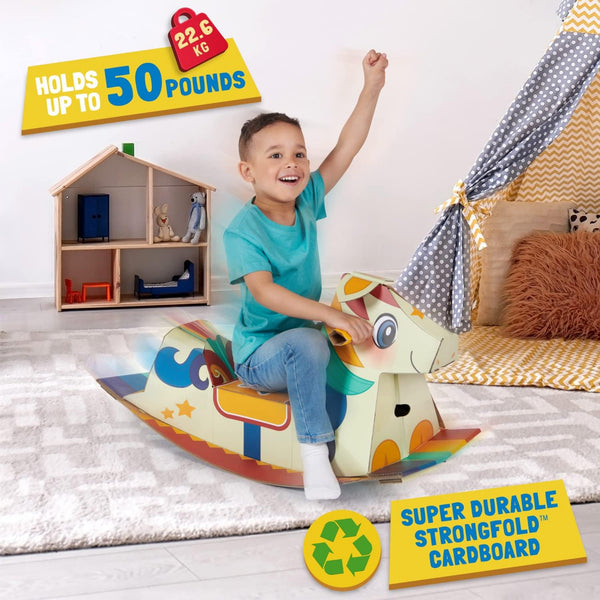 Rocking Horse for Toddlers – StrongFold Technology Cardboard Toddler Playset